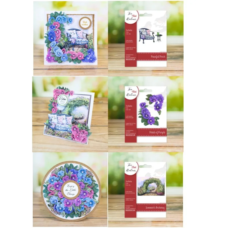 The Garden Collection Petals Of Purple Archway Flowers Tree Joy Metal Cutting Dies Embossing Diy Greeting Card 2024 New