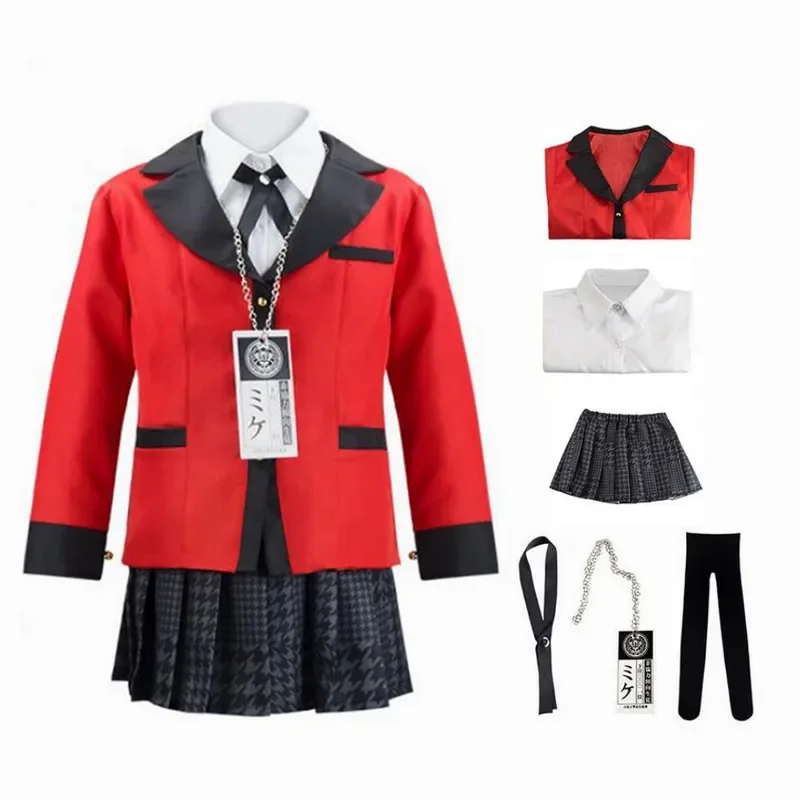 Kakegurui Saotome Meari Jabami Yumeko Compulsive Gambler Yomoduki Runa Cosplay Costume Adult Kids Anime School Girls Uniform