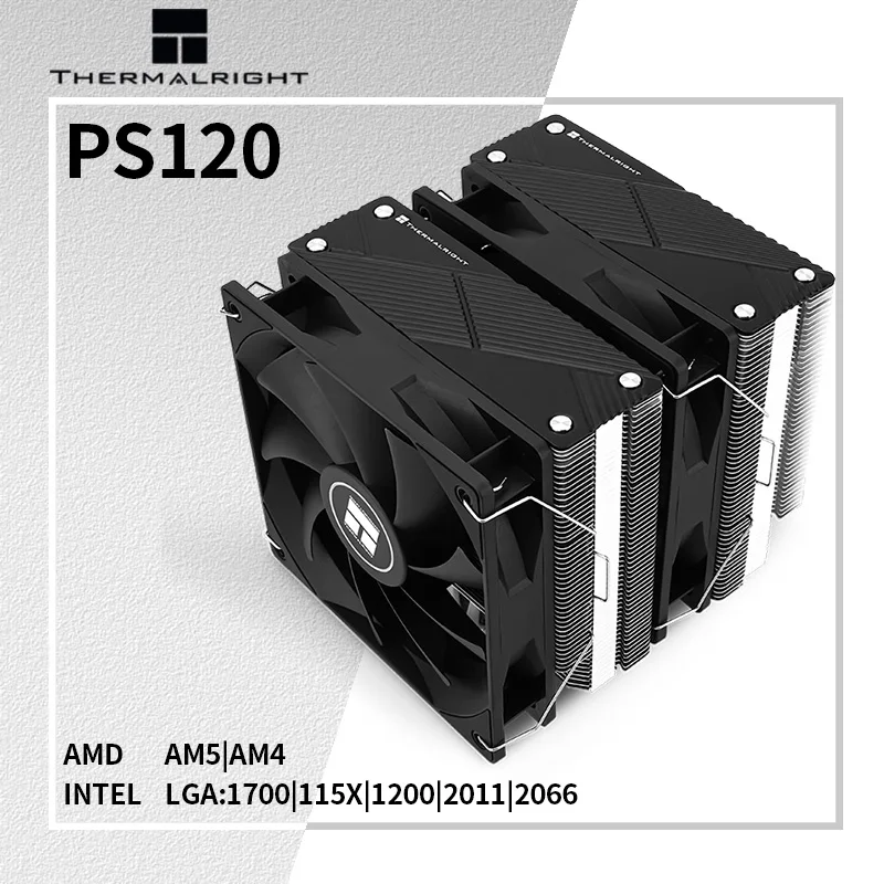 

Thermalright PS120 7Heat Pipes CPU Cooler Dual Towers Double Fans Air Radiator PC Heatsink for Intel 1700 115X 2011 2066 AM4 AM5