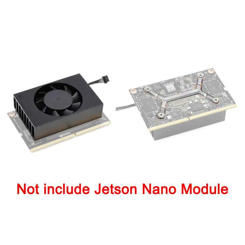 Heatsink aluminium dengan kipas untuk Jetson Xavier Nx modul tertanam kipas kecepatan disesuaikan Heatsink