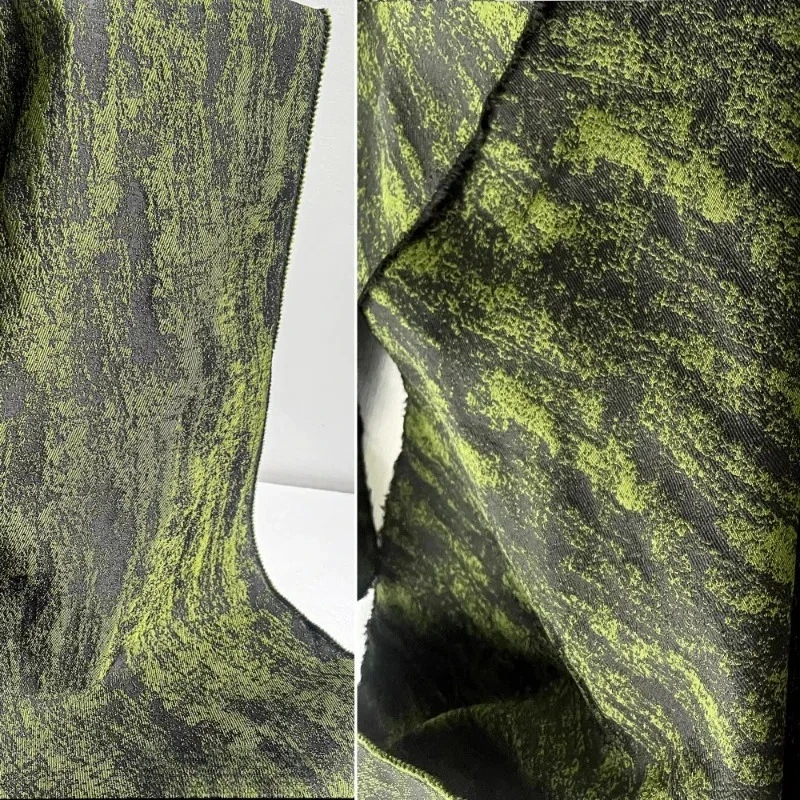 

Green Cotton Linen Jacquard Fabric for Creative Chinese Style Embossed Shirt Skirt Clothing Designer Cloth By Meter Diy Sewing