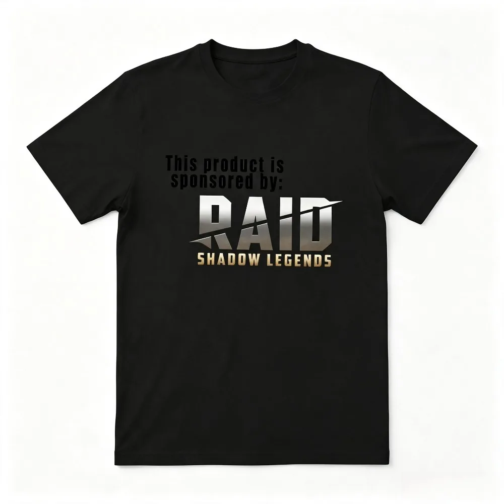 Funny RAID Shadow Legends Print Men T Shirt Summer Casual Crew Neck Short Sleeve Streetwear Daily Basic Tee
