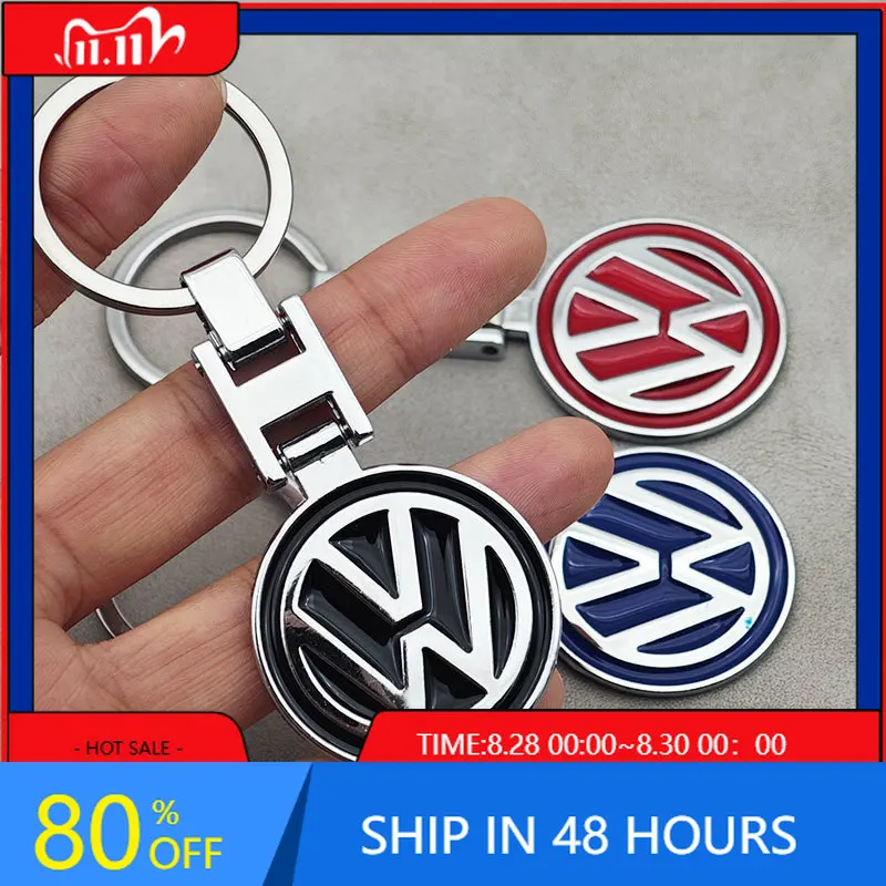 

VW GTI GOLF 2026 Hot For VW VOLKSWAGEN Metal Car Logo Key Chain Red Blue Black Keyring Keychain For Volkswagen GTI R Line Polo T