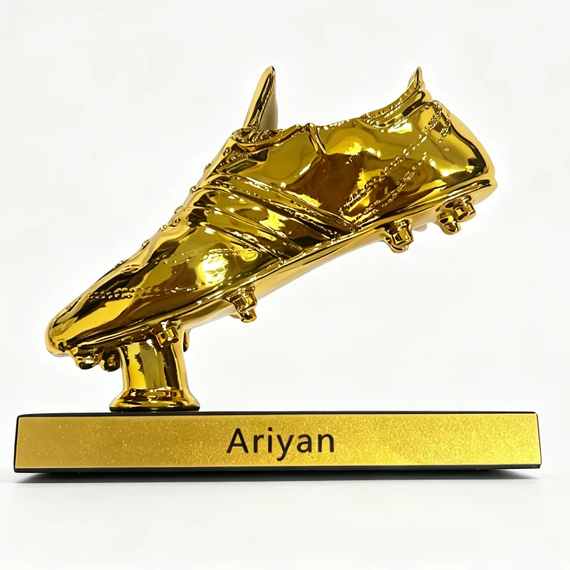 1Kg Personalization Football Golden Boot Trophy Award Shoes Replica The Best Player Trophy Cup Soccer Fans Souvenir Collectibles