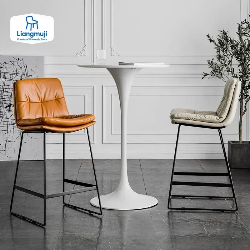 الرجعية عالية بار البراز الشمال الفاخرة الحديثة مصمم الغرور بار البراز الأمريكية الإيطالية فريدة من نوعها قوي المعادن Cadeira الأثاث #1