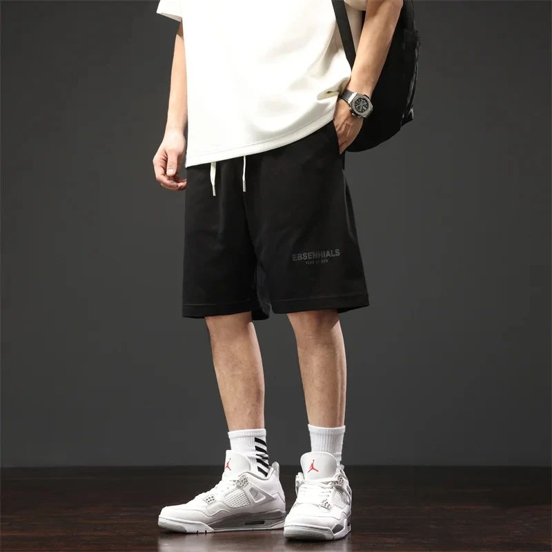 

2024 New Fashion Trend Sports Shorts Men's and Women's Fitness Summer Loose Beach Pants Trend Casual Pants Five-point Pants