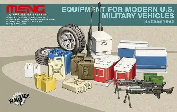 Meng Modelo 1/35 SPS-014 Equipamento para kit de modelo de veículos militares dos EUA modernos