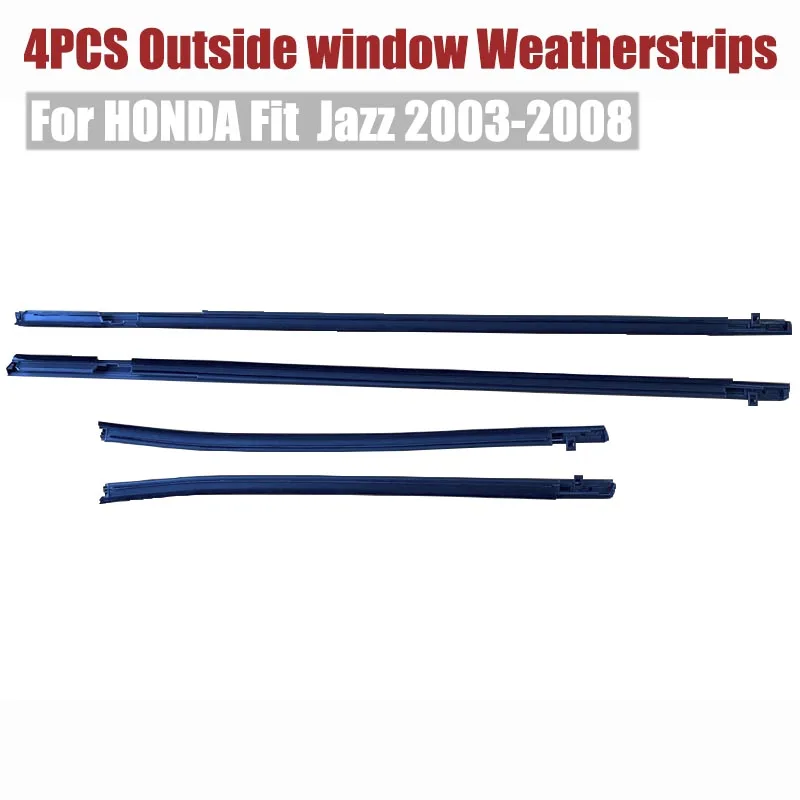 For HONDA Fit Jazz 2003-2008 Rubber Weatherstrip Window Seal Door Belt Weather Strip Outer Molding Trim Rain Proof Accessories