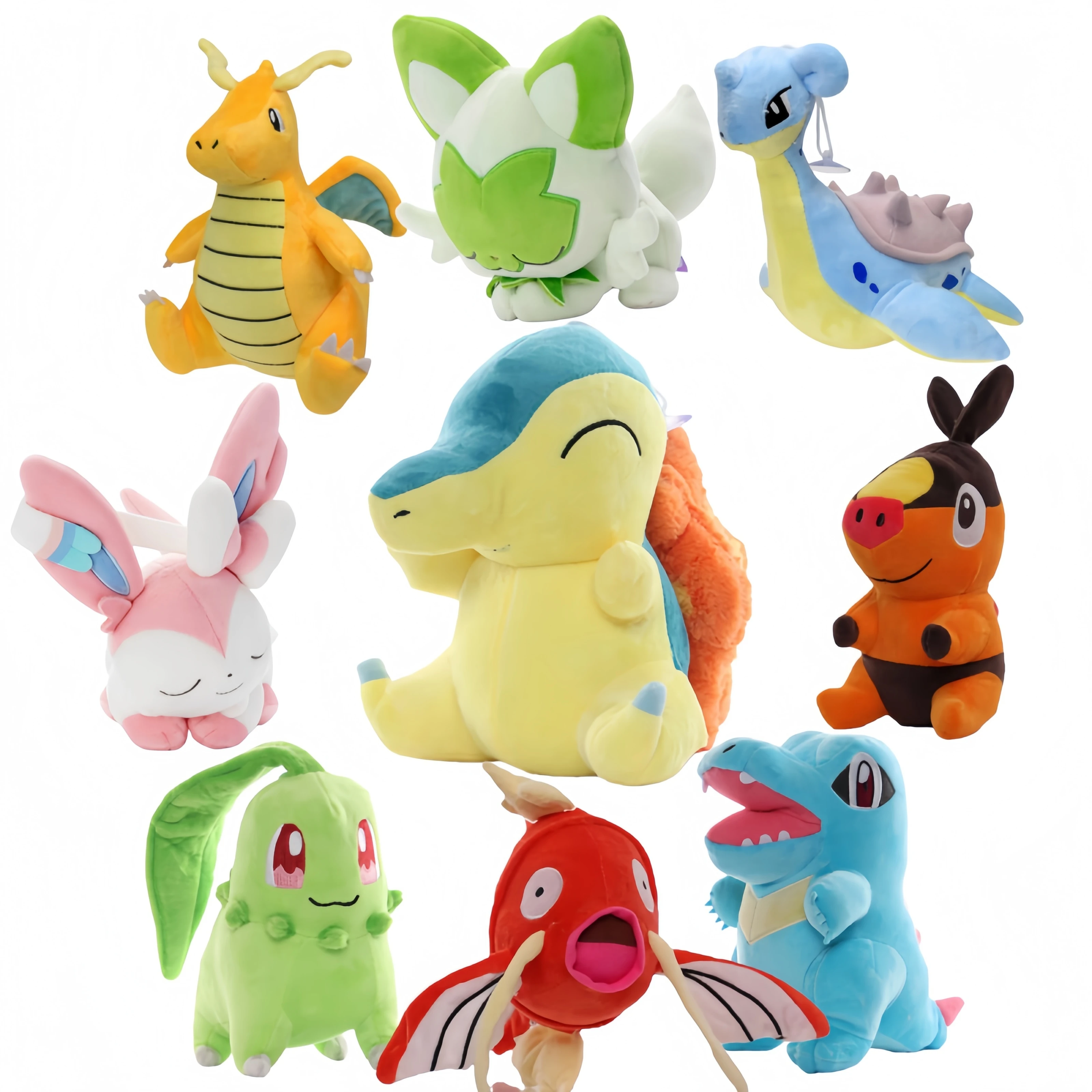 ตุ๊กตาโปเกมอนน่ารัก พิคาชู ชิโคริตะ โทโทไดล์ ซินดากิล เทพิก แม็กกาคาร์ป ซิลเวียน ของเล่นตุ๊กตาผ้าสำหรับเด็ก ของขวัญคริสต์มาส