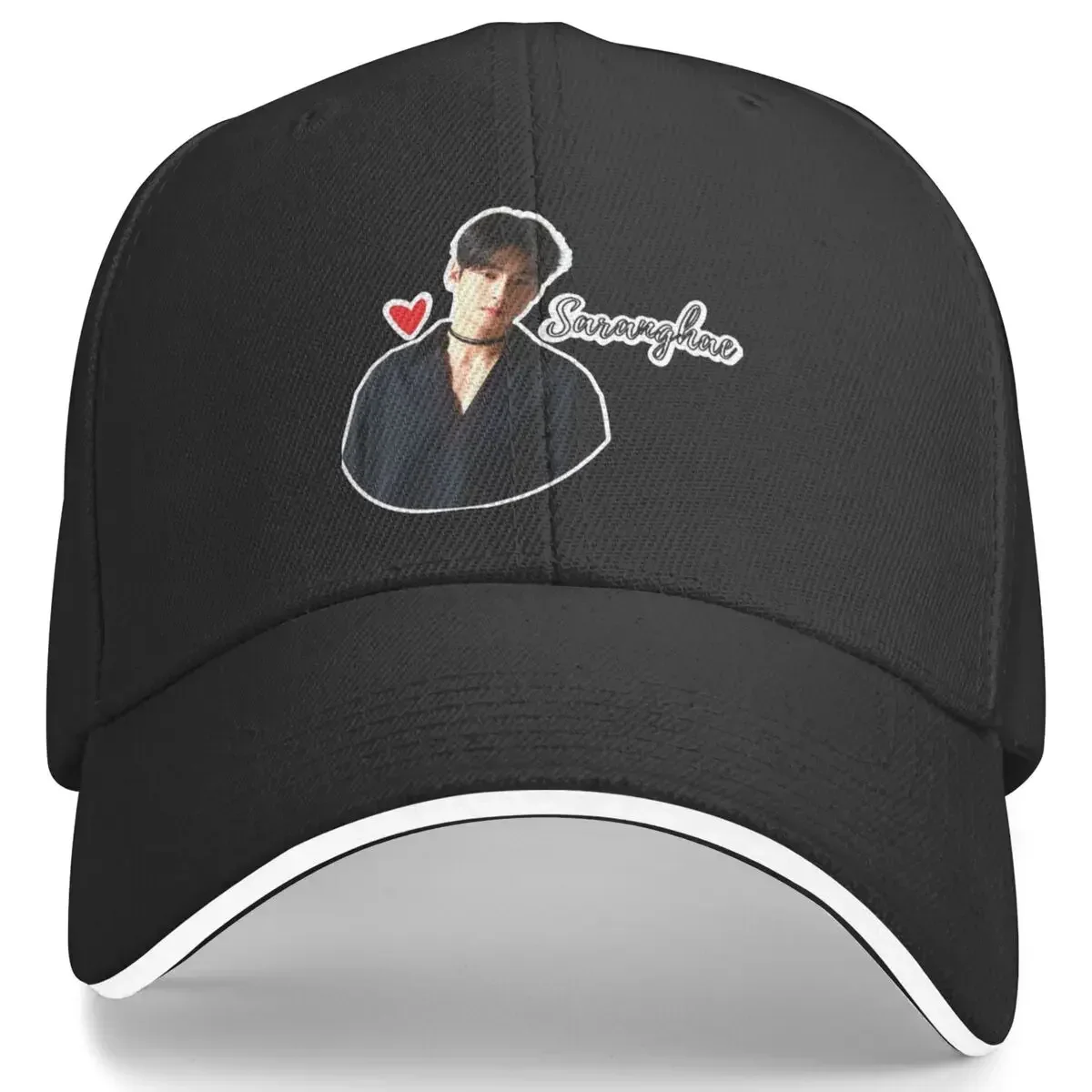 Topi Bisbol Korea Cha Eun Woo Saranghae Topi Trucker Lucu Y2k Topi Bisbol Berkemah Berburu Dewasa Pria Musim Semi