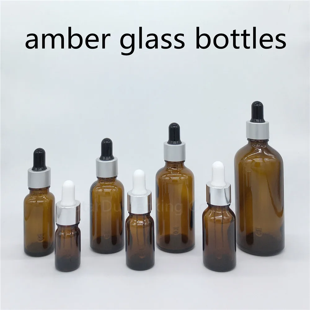 

5ml-100ml Amber Glass Bottle With Dropper Essential Oil Bottle, High Quality Perfume Bottle 200pcs