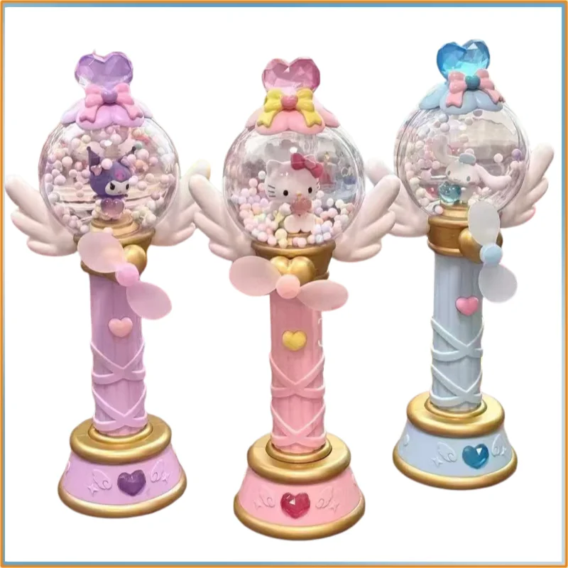 

Sanrio Blooming Heart Series Blind Box Handheld Fan, Hello Kitty Cinnamoroll Kuromi Mini Toy Fan Desktop Ornament Gift