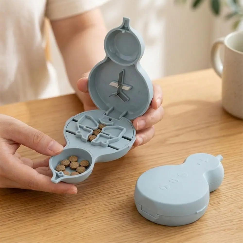 Portable 1/2 1/3 1/4 Pill Cutter Box Dust-proof Waterproof Pill Storage Box Precise Cutting Sealed Pill Divider Case Daily Use