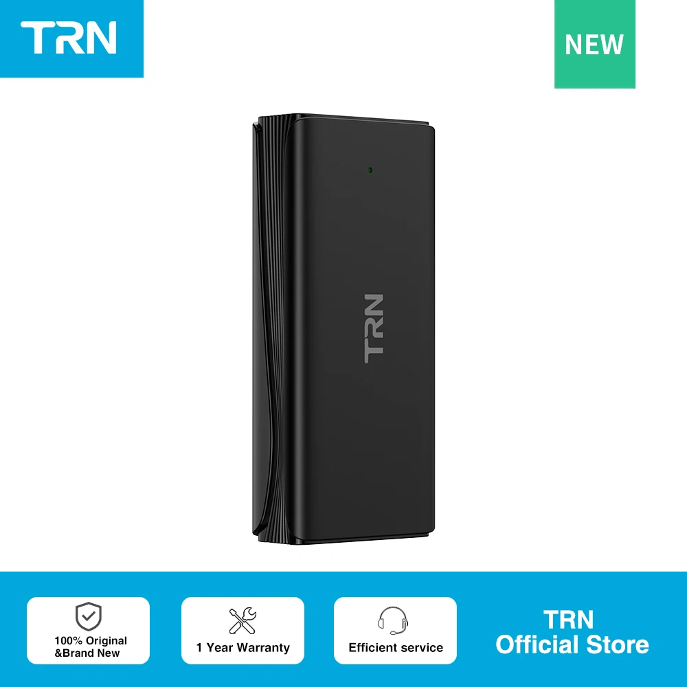 

TRN WAVE portable Amplifier/DAC, with dual C43198 DAC chips, Dual-Mode Connectivity (Wired & Bluetooth) for PC/phone/MAC