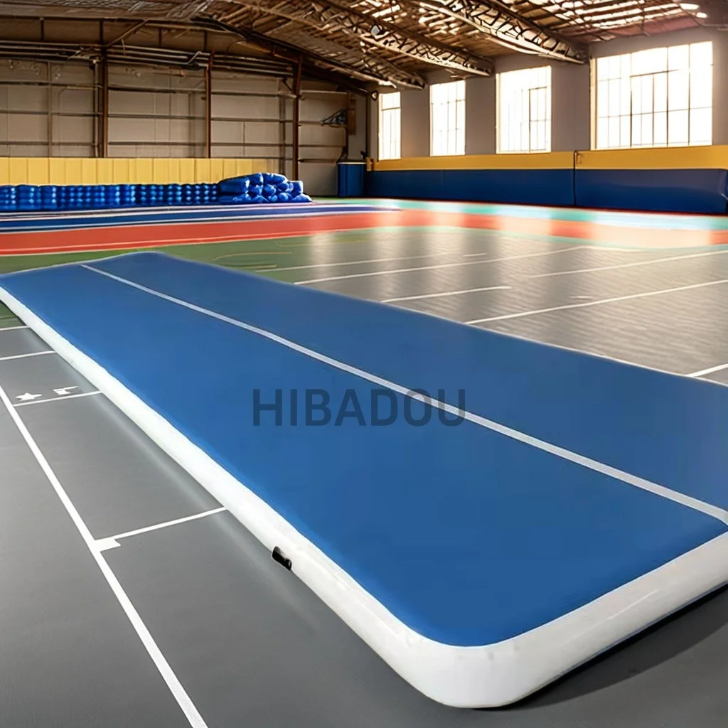 Tapis d'air de gymnastique 8m 9m 10m piste d'air gonflable tapis de culbutage tapis de sol gonflable avec pompe
