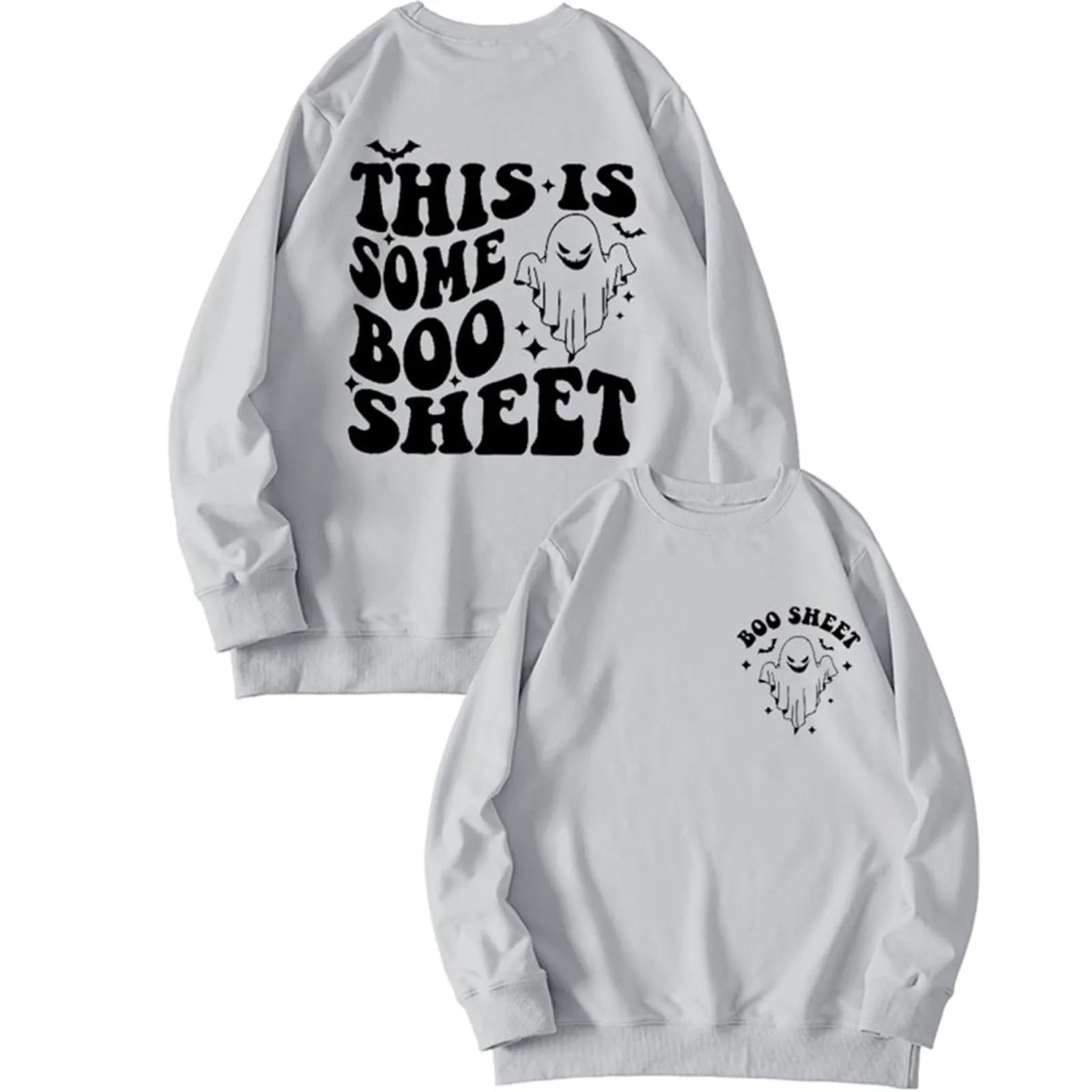 This Is Some B Oo Sheet Sweatshirt Women Halloween Long Sleeve Pullover Tops Crewneck Fall Graphic Shirts 2024