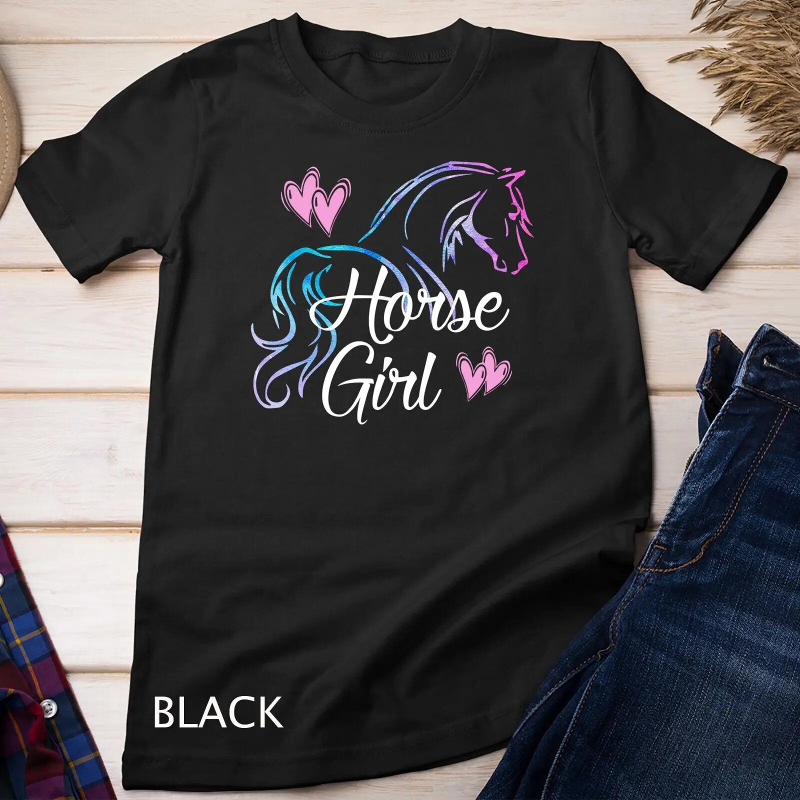 HORSE GIRL Love Horseback Riding Teens Women Mom Rider Gift Unisex T-shirt