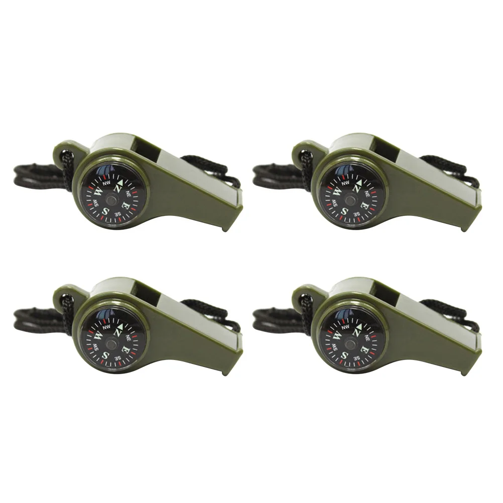 4 шт. свисток для выживания, многофункциональный свисток с высоким децибелом для сигналов, сбора о Orientation, мониторинга температуры в диком стиле