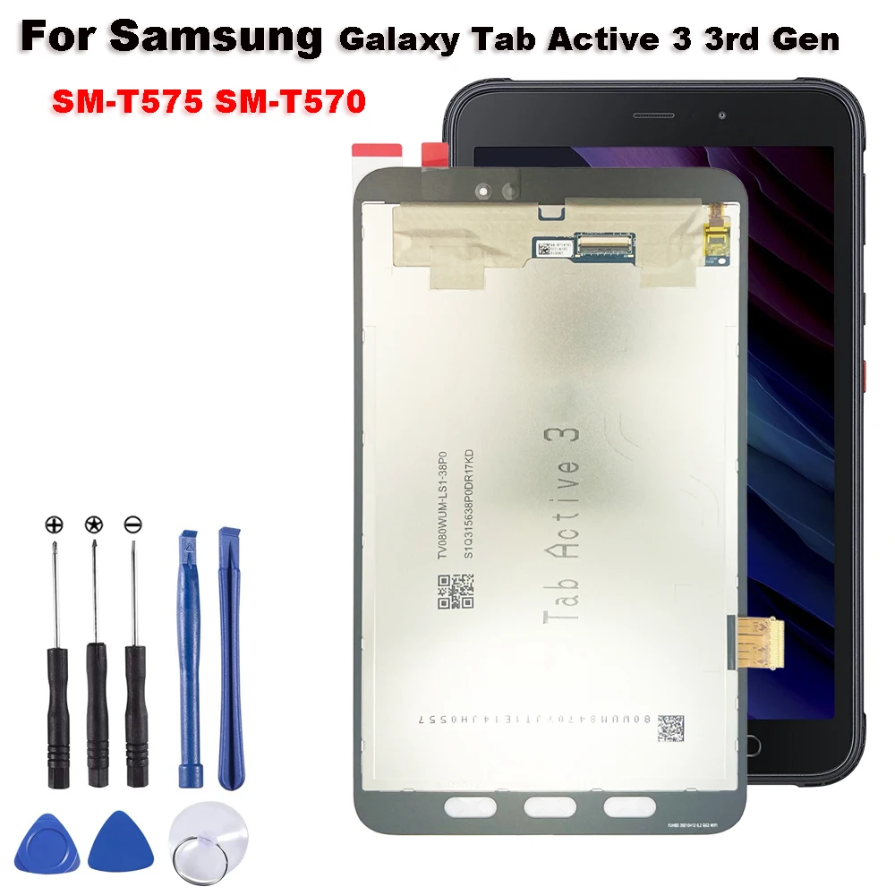 

Orig For Samsung Galaxy Tab Active 3 3rd Gen T570 T575 SM-T570 SM-T575 LCD Display Touch Screen Digitizer Assembly Replacement