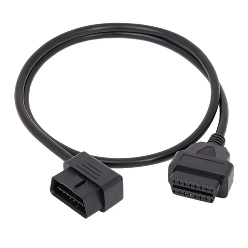 

1 Meter OBD II OBD2 16 Pin Male to Female Extension Cable L-shaped Right Angle Car Diagnostic Extender Cord Adapter