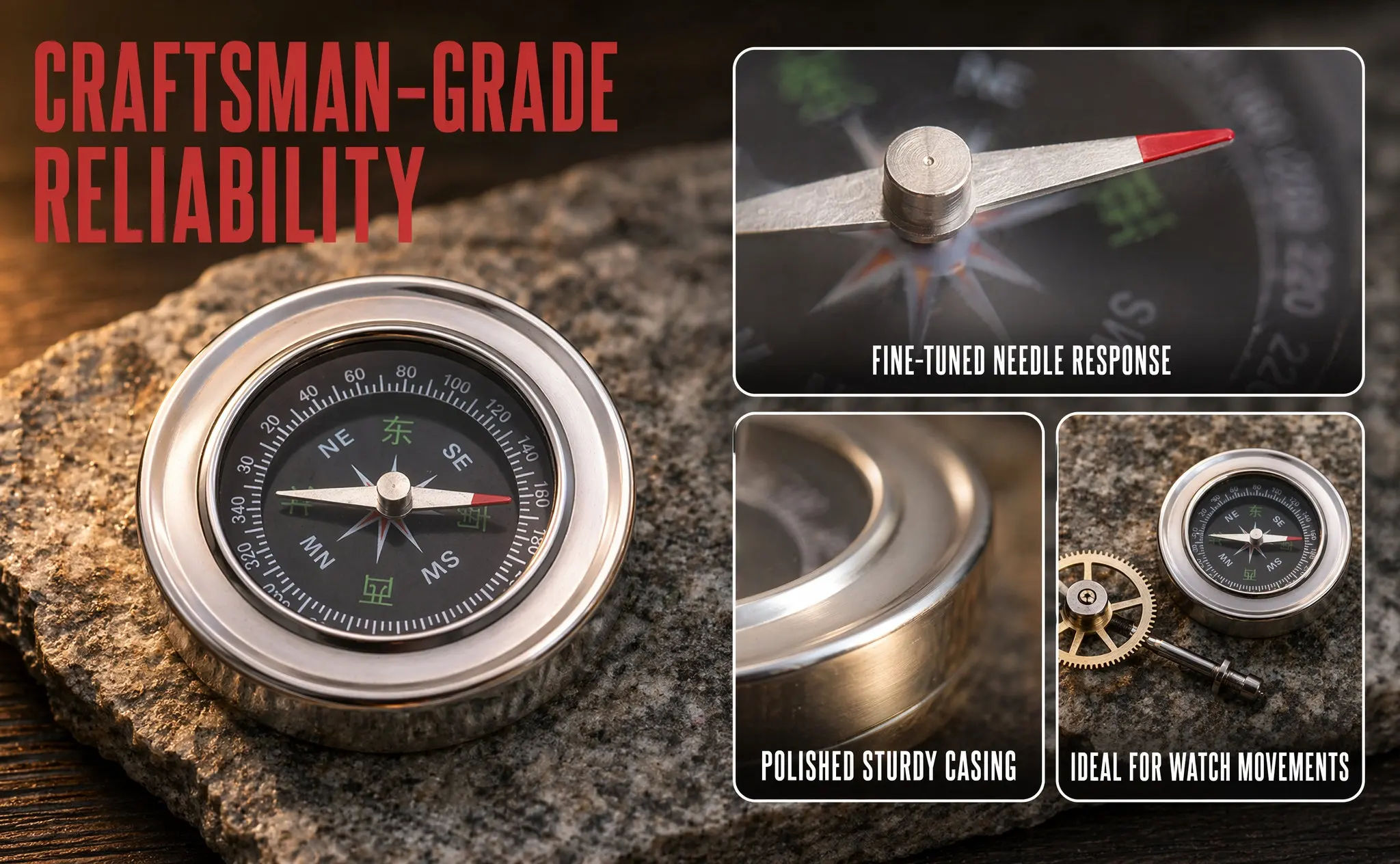 1Pcs Watch Precision Compass Detect Magnetism Testing Tool Professional Repairing Instrument DIY Handcraft Testing Compass