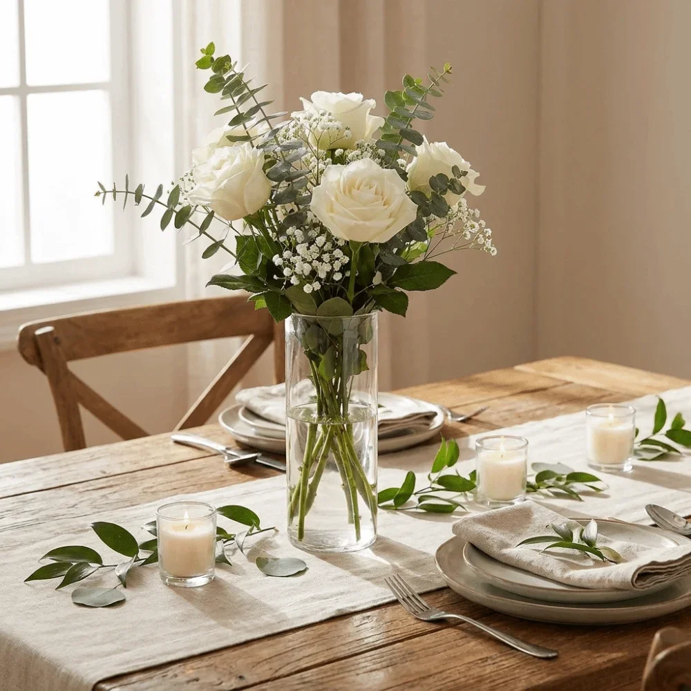 Transparent Flower-Wrapping Vases Cylindrical Plastic Hydroponic Plants Vase Shatterproof Modern Clear Flower Vases