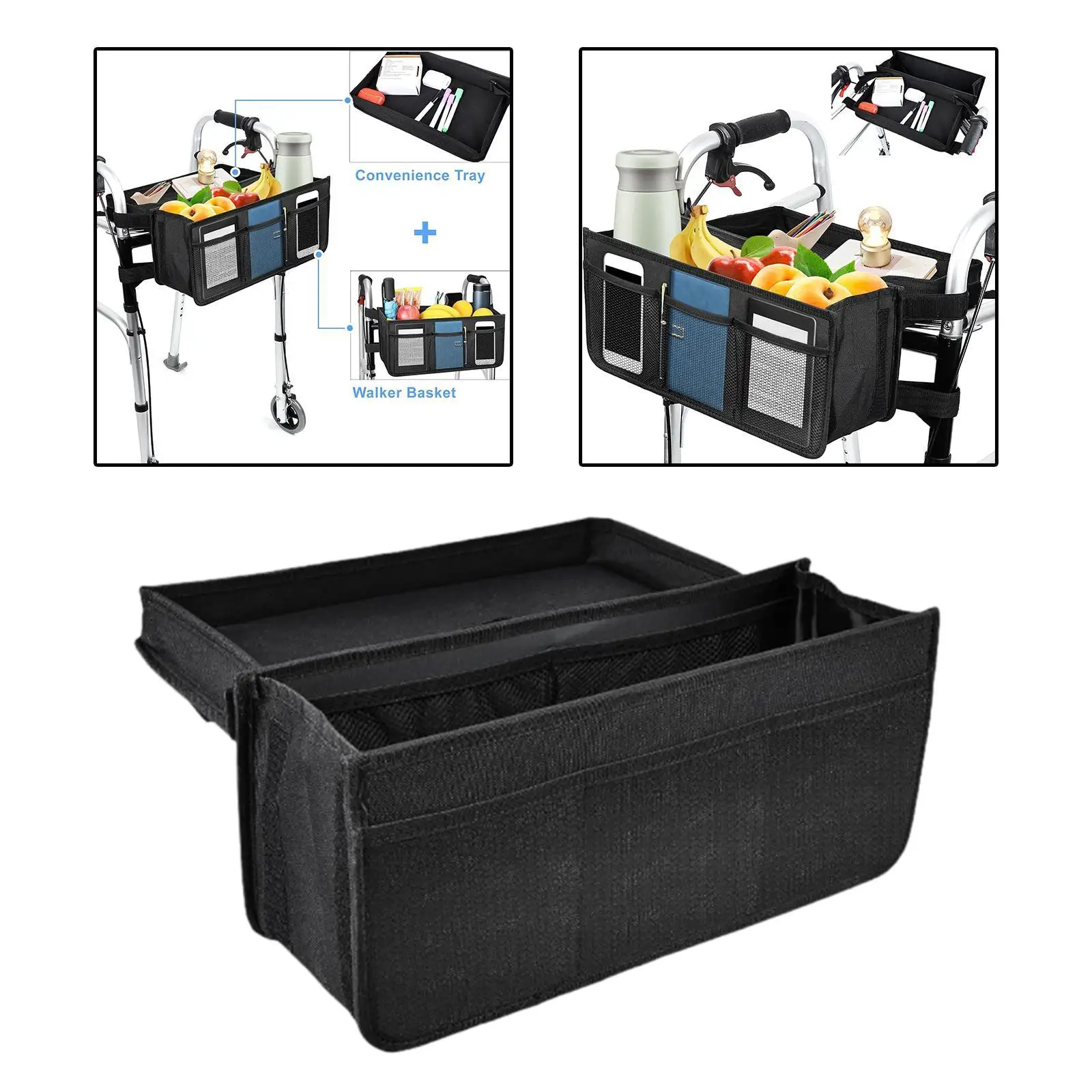 

Walker Basket Carrying Items Walker Storage Pouch for Seniors Replacement
