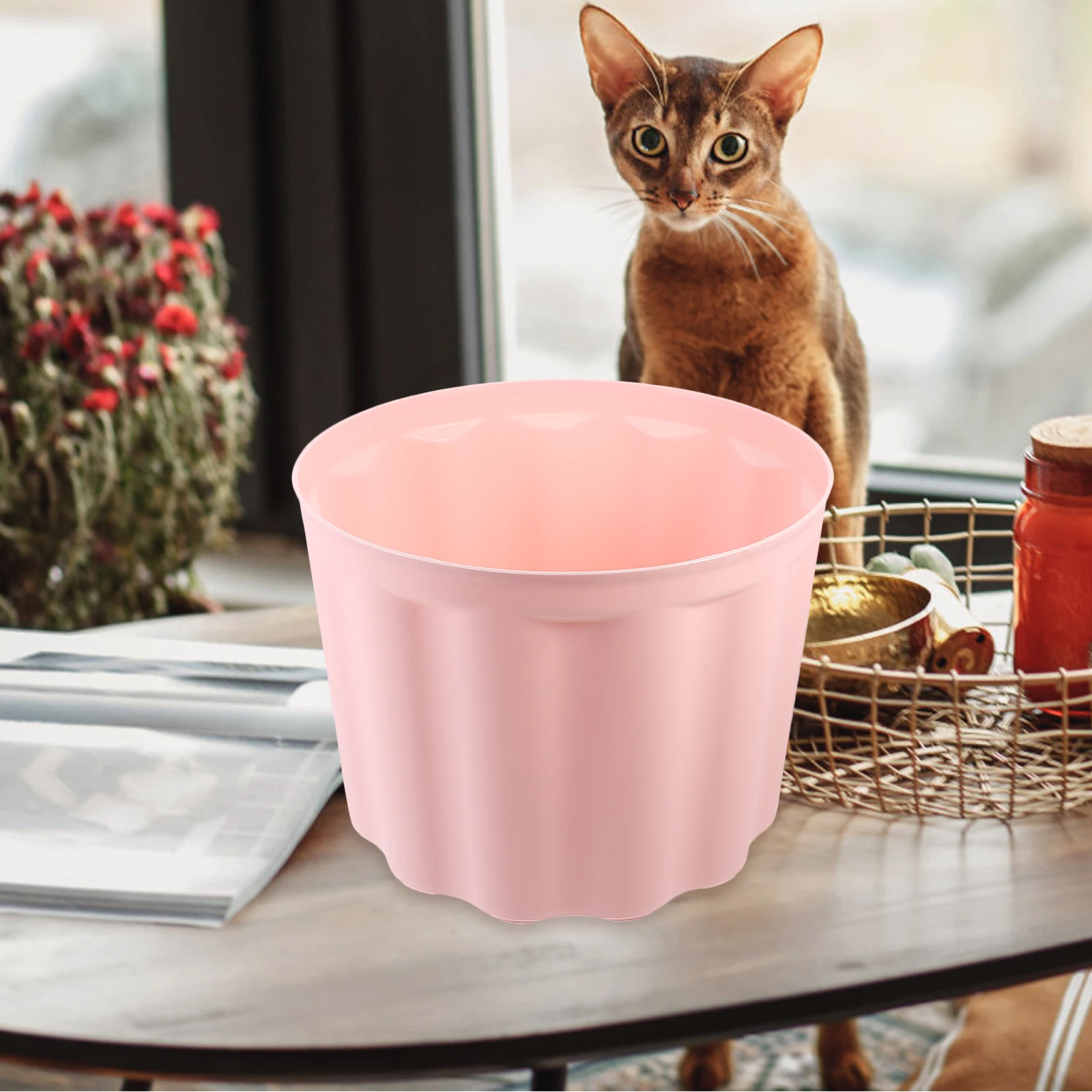 

Plastic Storage Bucket Toy Box Stool Nordic Pink Small Size Large Capacity Household Footstool Snack Rice Container Laundry Shoe