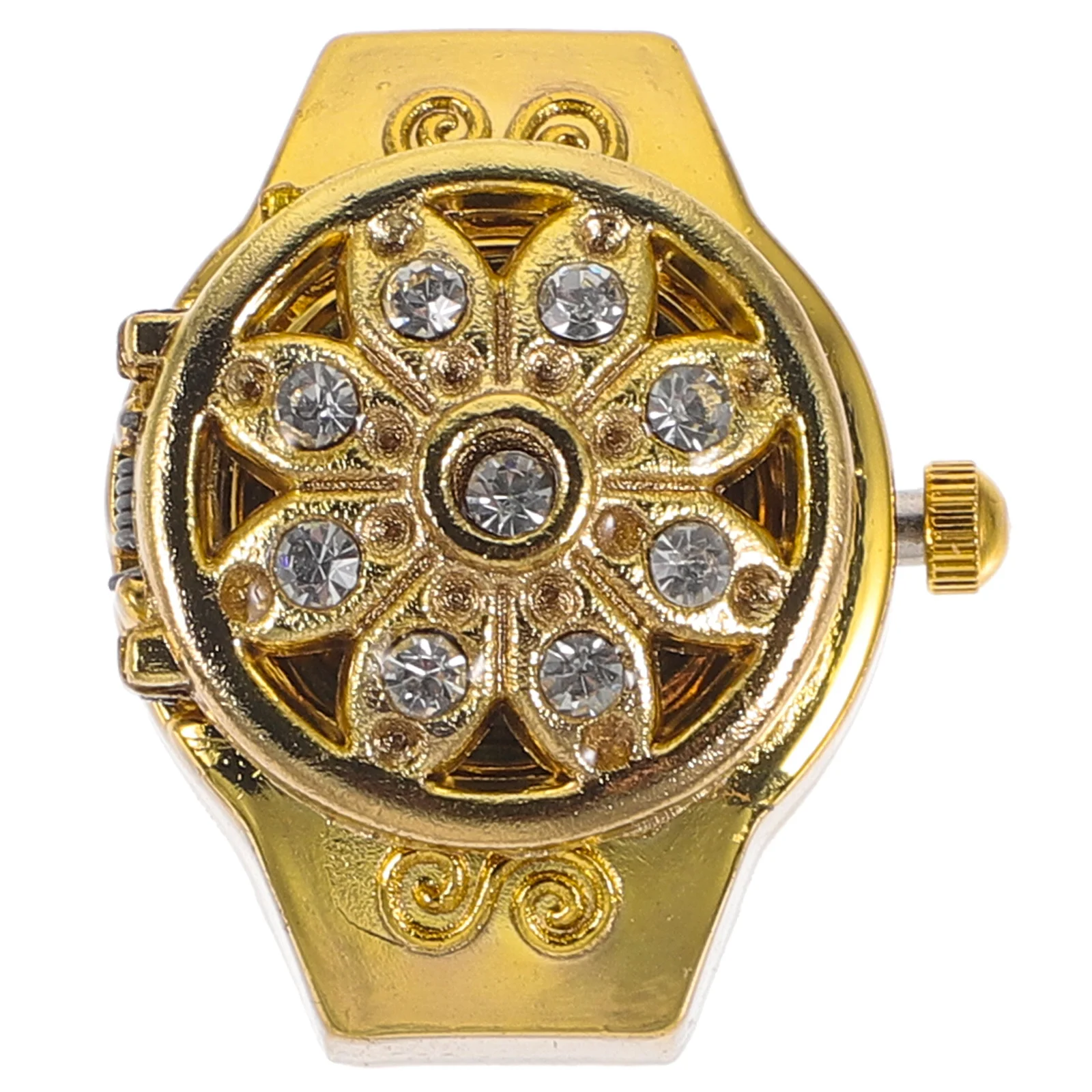 

Finger Watch Vintage Design Safe Material Small Size Pretty Colors Good Workmanship Portable Gift Ring Watch Ring Watches