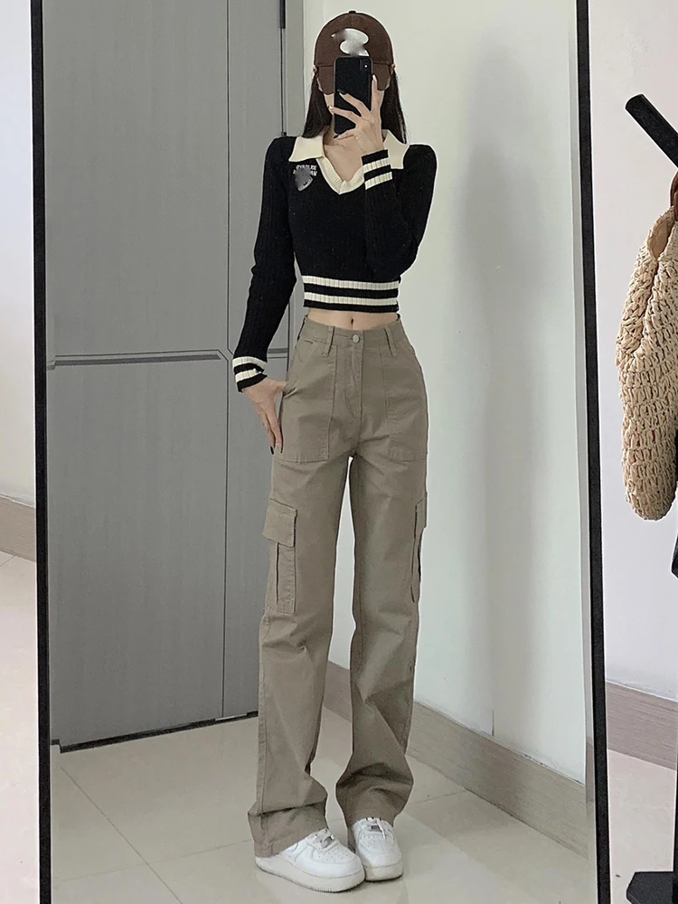 

Джинсы прямого кроя для высоких женщин, повседневные, свободные, облегающие, осенне-зимние, новые, в стиле ретро