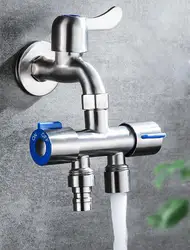 Dual Control Dual Use 3 Way Shower Water Diverter Valve Faucet Filling Angle Valves Washing Machine Bathroom Toilet Accessories