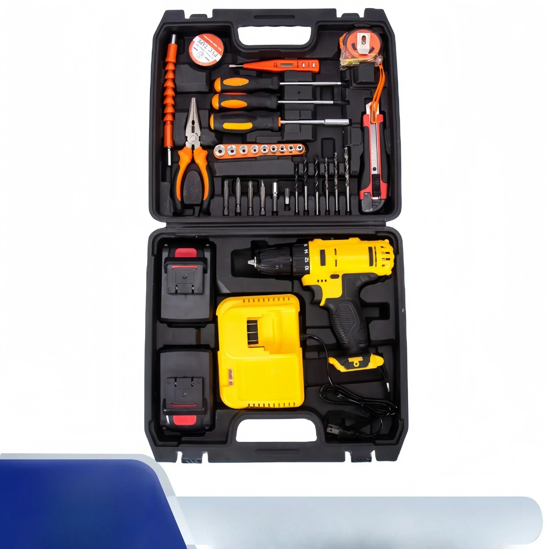 

Durable 21V Multi-function Hand Drill Lithium Battery Electric Drill Power Tool Set