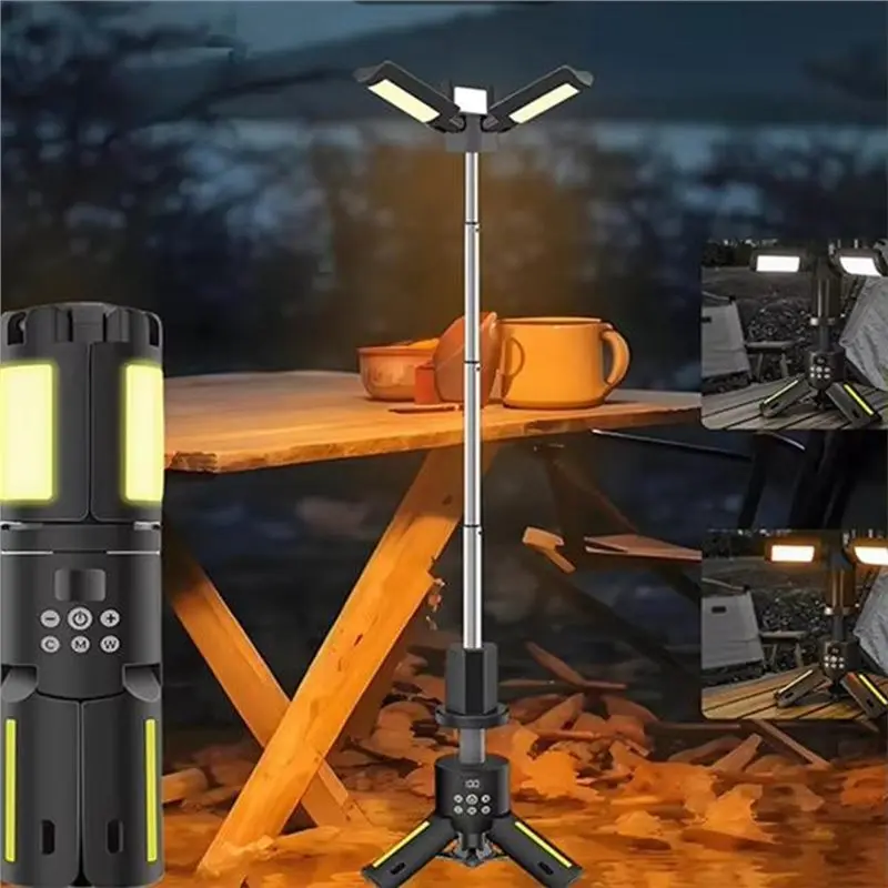 فانوس تخييم ABFI للأماكن الخارجية والمشي لمسافات طويلة مع بطارية 14000 مللي أمبير في الساعة، ضوء تصغير 6000LM، مغناطيسي، مقاوم للماء متعدد الأوضاع