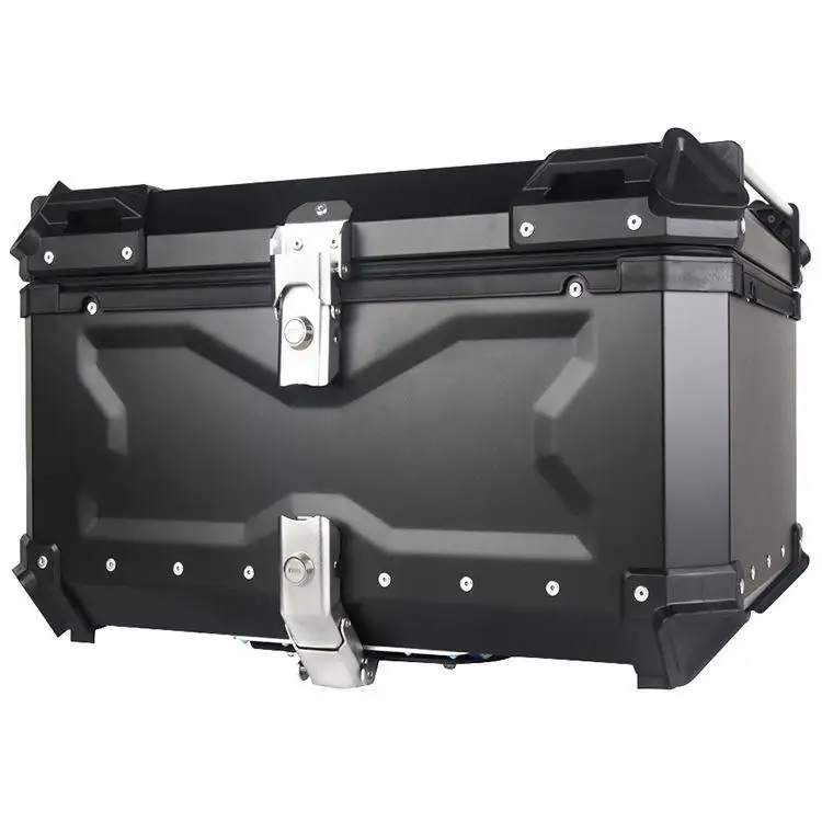 45L 65L Top Tail Motorcycle Rear Luggage Storage Tool Helmet Box Case Lock Trunk Waterproof Aluminum Universal