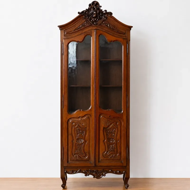 Retro Solid Wood Porch Cabinet Antique Foyer Storage Locker Living Room Wall Sideboard Dining Room Cabinet with Natural Wood