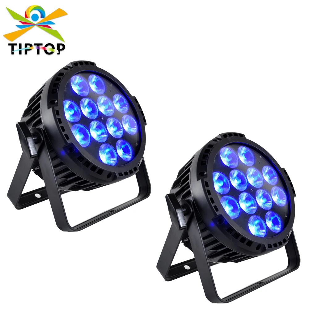 

2 Pack Led Stage Lights 12x18W LED RGBWA UV Par Light Waterproof IP55 DMX512 Control Sound Activated Battery DJ Uplighting