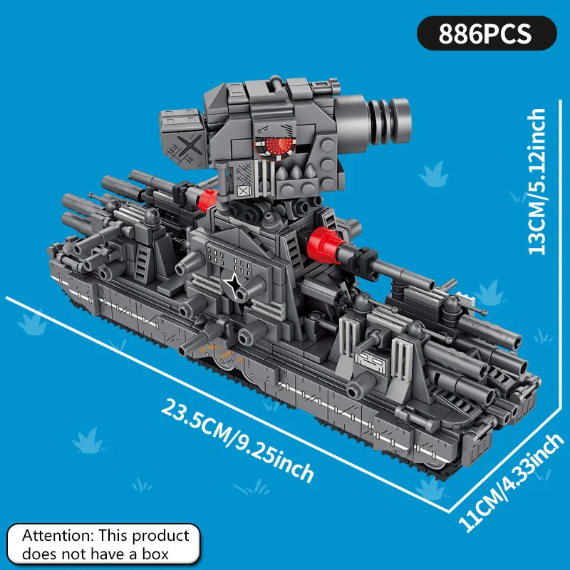 Tank World Puzzle Block Toy Assembly Set, Children's Handmade DIY Collection Models, Military Series Boys' Birthday Gifts