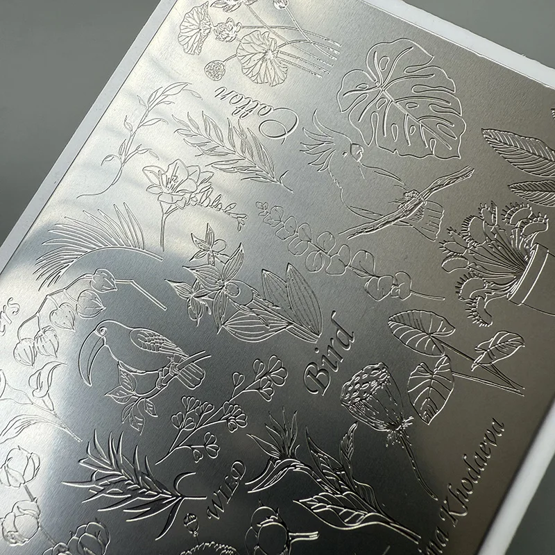 XMQ NAIL ART STAMPING PLATES COOL DESIGNS TEMPLATE BIRDS LEAVES IAGEPLATES