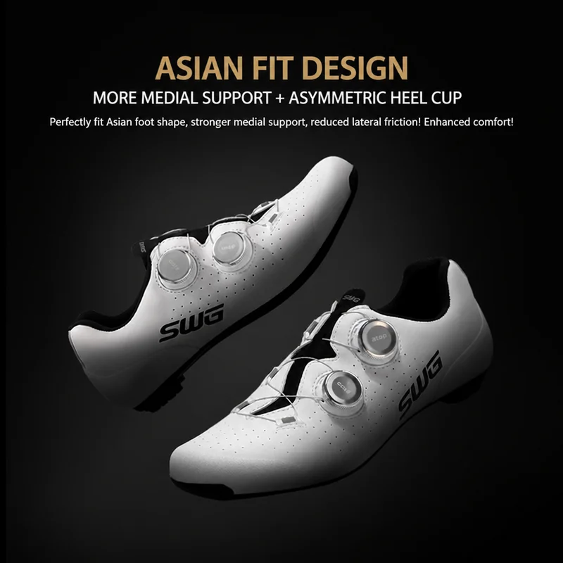 SWG Full Carbon Fiber Road Cycling Shoes Men Women Breathable Bicycle Racing Lock Shoes