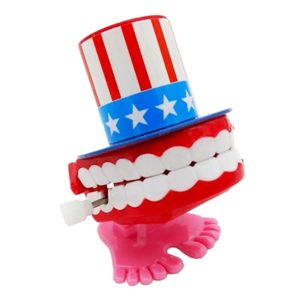 Running Toy Plastic Wind Up Toy Tooth Shape Cute Dental Toy Funny Jumping Teeth Toy Kids Gift