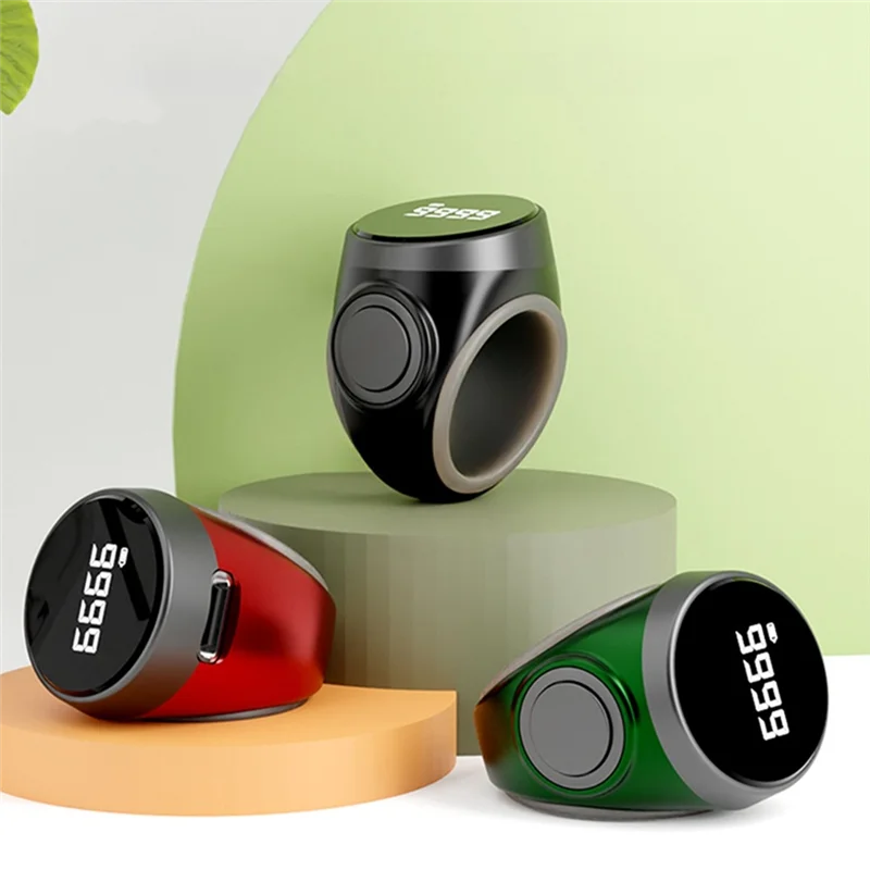 

Digital Electronic Finger Ring Tally Counter Digital Smart Counter Long Battery Life Black-Y47A