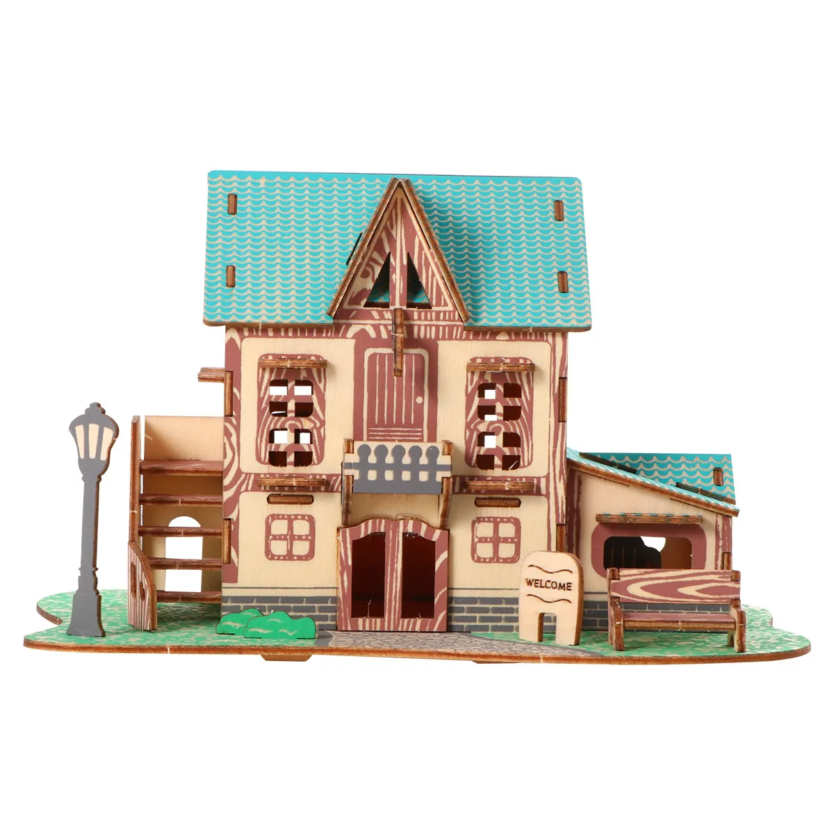 

3D Wooden Puzzle Assembly Kit Natural Wood Material Safe Smooth Edges Enhances Hand Eye Coordination Iq Development