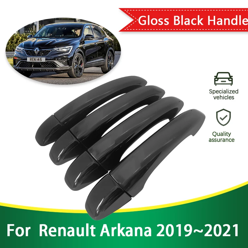 

for Renault Arkana 2019 2020 2021 Megane Conquest Samsung XM3 Gloss Black Door Handle Cover Styling Sticker Trim Car Accessories