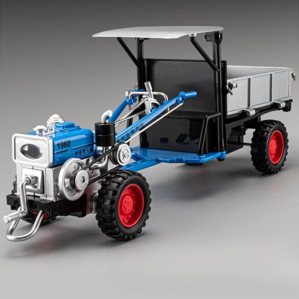 1:32 handgeführtes Traktormodell, Spielzeugauto, einziehbarer hinterer Eimer, Musik, Licht, landwirtschaftliche Transportfahrzeuge, Modelle, Kinderspielzeug