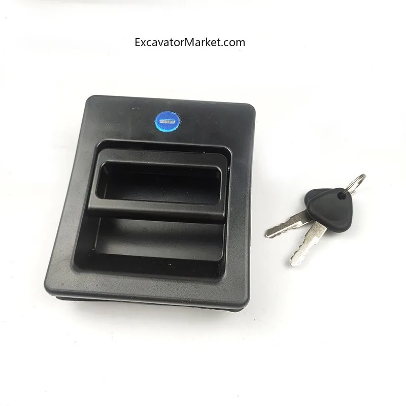 Excavator Part for EC210B/240B/290B/360B Cab Door Lock Assembly Inner and Outer Handle Lock Block Black High Quality