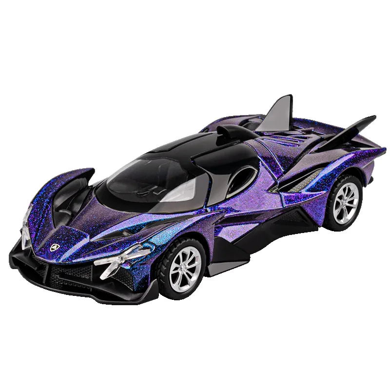 1:36 Limitowana Edycja Apollo EVO Symulacja Stopowy Model Samochodu Sportowego Dźwięk i Światło Napęd Pull Back Wielodrzwiowy Zabawka Samochodowa Prezent dla Chłopca