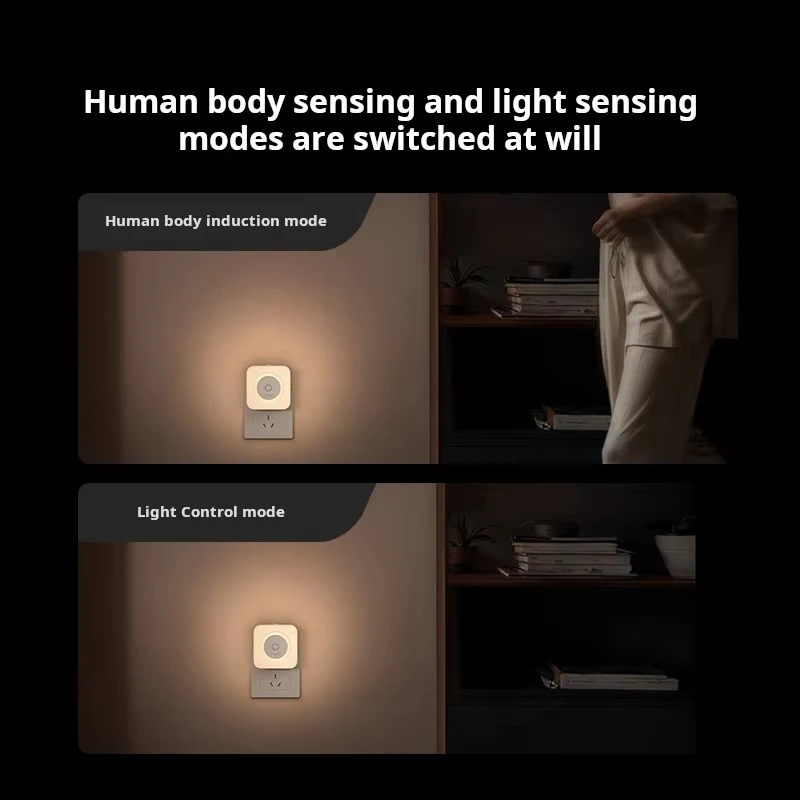 Aqara Induction Night Lamp Ultra Low Power Plug-in Human Motion Sensor 3000K Warm Light For Toilet Stair