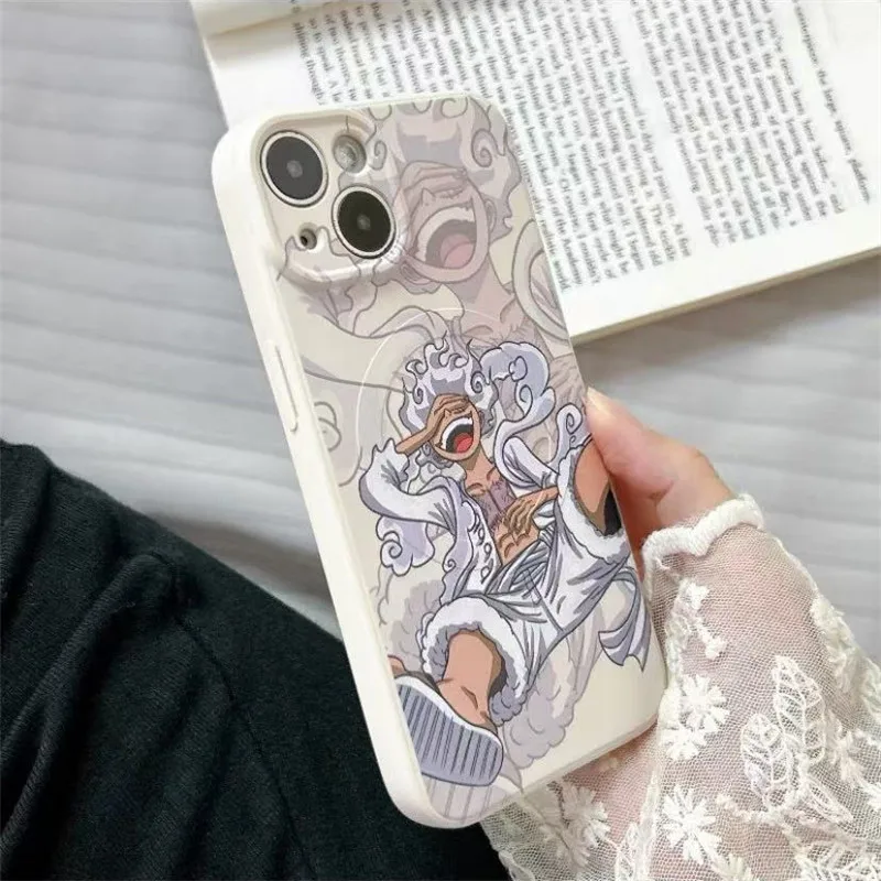 Anime O-One Pieces Phone Case for IPhone 11 12 13 14 15 16 Pro Max Plus Mini 16pro NIKA L-Luffy Magnetic For Magsafe Cover