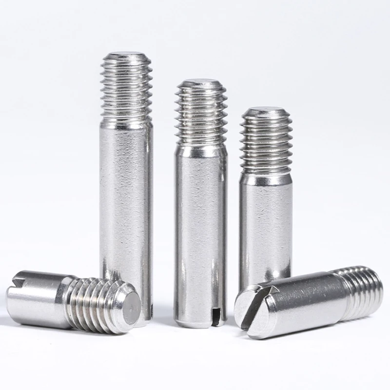 10Pc M2 M2.5 M3 M4 M5 M6 M8 M10 GB878 304 A2 Stainless Steel Outside Thread Solid Dowel Pin Slotted Head Positioning Roll Shaft