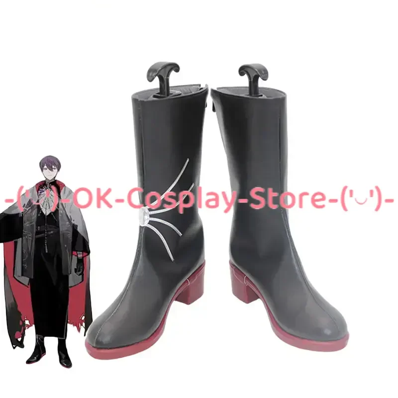 

Kenmochi Toya Cosplay Shoes Halloween Carnival Boots VTuber Cosplay Prop PU Leather Shoes Custom Made